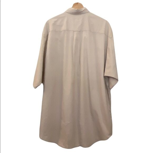 Nautica Short Sleeve Button Down Khaki Men's Shirt Size Extra Large - Picture 2 of 10